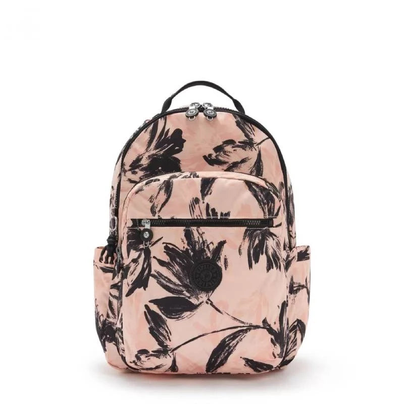 Kipling SEOUL S Backpack Coral Flower - side view