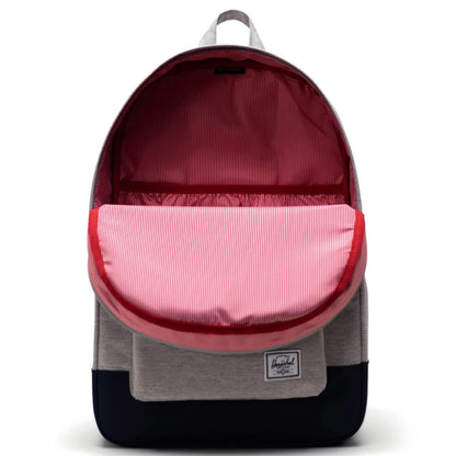 Herschel Heritage Backpack Light Grey Crosshatch/Peacoat, detail view