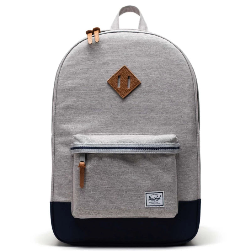 Herschel Heritage Backpack in Light Grey Crosshatch/Peacoat, 21.5L