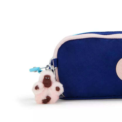 Kipling GITROY Pencase Solar Navy Combo Large - open view with pen loops
