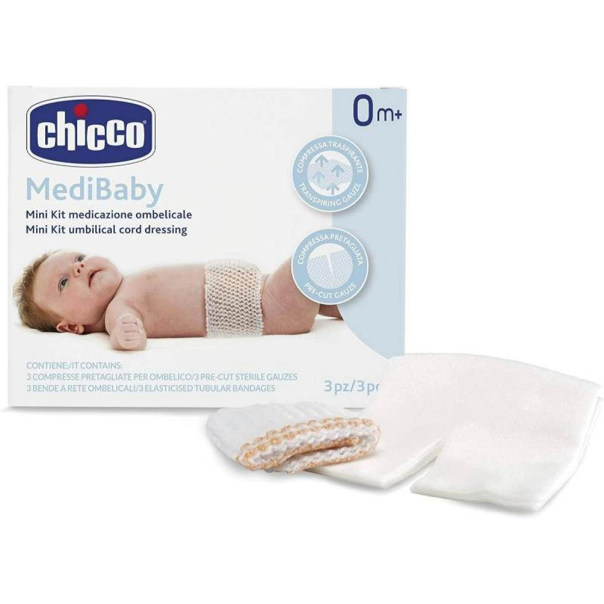 Chicco - MediBaby Umbilical Cord Dressing Mini Kit | 3 Pcs