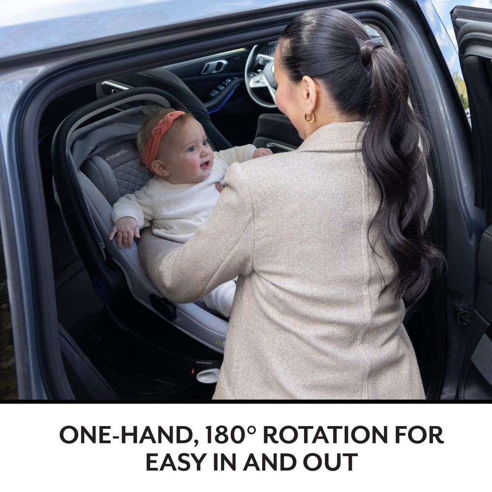 Evenflo - Shyft Intuiti+ Travel System with Revolve180 LiteMax NXT Infant Car Seat | Black