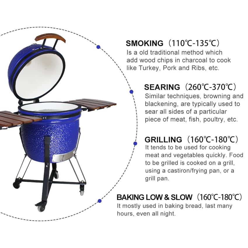 Kamado - Outdoor Ceramic Japanese Grill Large 21 Inch Kamado - Outdoor Ceramic Japanese Grill Large 21 Inch