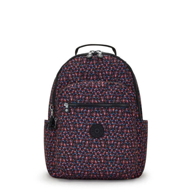 Kipling SEOUL Laptop Backpack Happy Squares - Large