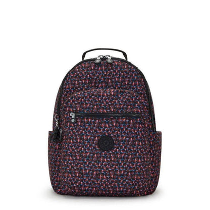 Kipling SEOUL Laptop Backpack Happy Squares - Large