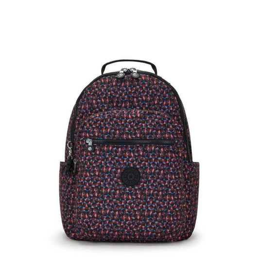 Kipling SEOUL Laptop Backpack Happy Squares - Large