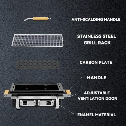 Hibachi - Outdoor Ceramic Japanese Grill Rectangular