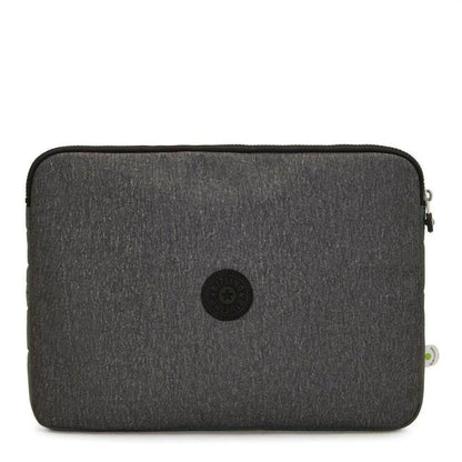Kipling Laptop Sleeve 15-inch Grey Green Block colour-block padded sleeve