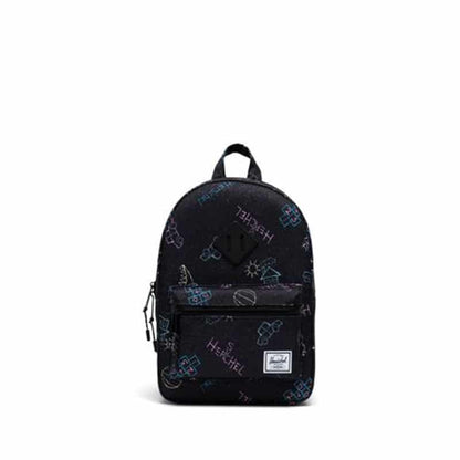 Herschel Heritage Kids Backpack in Asphalt Chalk, front view