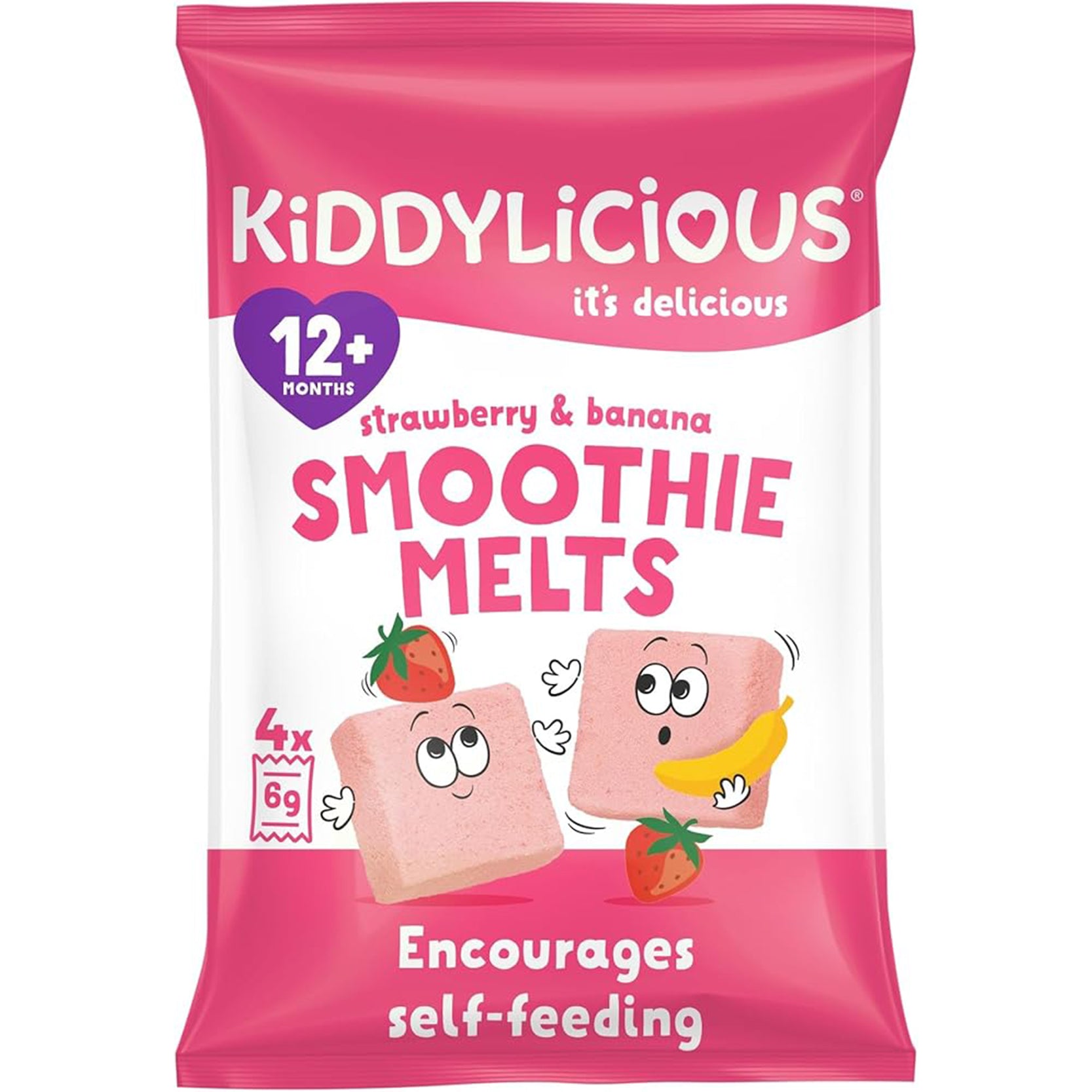 Kiddylicious - Smoothie Melts Strawberry & Banana | 4 Pack Kiddylicious - Smoothie Melts Strawberry & Banana | 4 Pack
