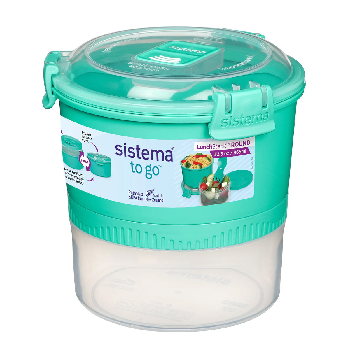 Sistema - 965ml Lunch Stack to Go + Spork Sistema - 965ml Lunch Stack to Go + Spork
