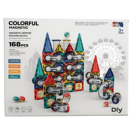 PLZ - Marble Run Magnetic Tiles | 168pcs