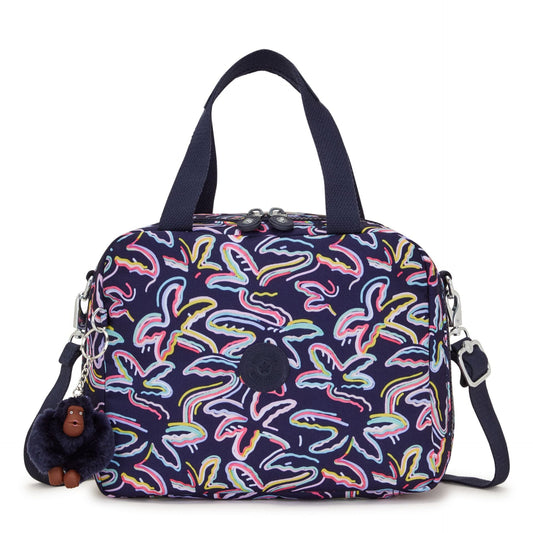 Kipling MIYO Insulated Lunch Bag Palm Fiesta Print - front view — BambiniJO Jordan