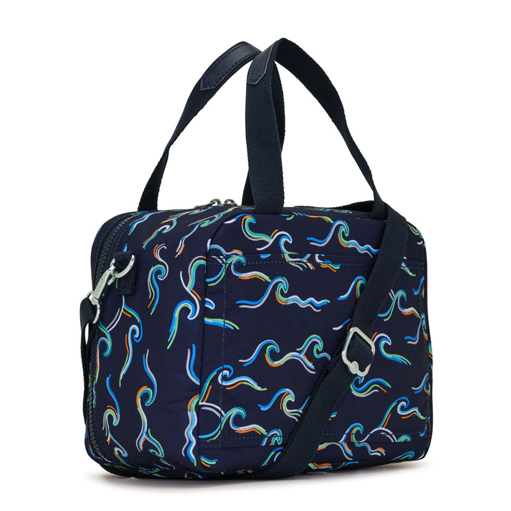 Kipling MIYO Insulated Lunch Bag with Trolley Sleeve - Fun Ocean Print detail