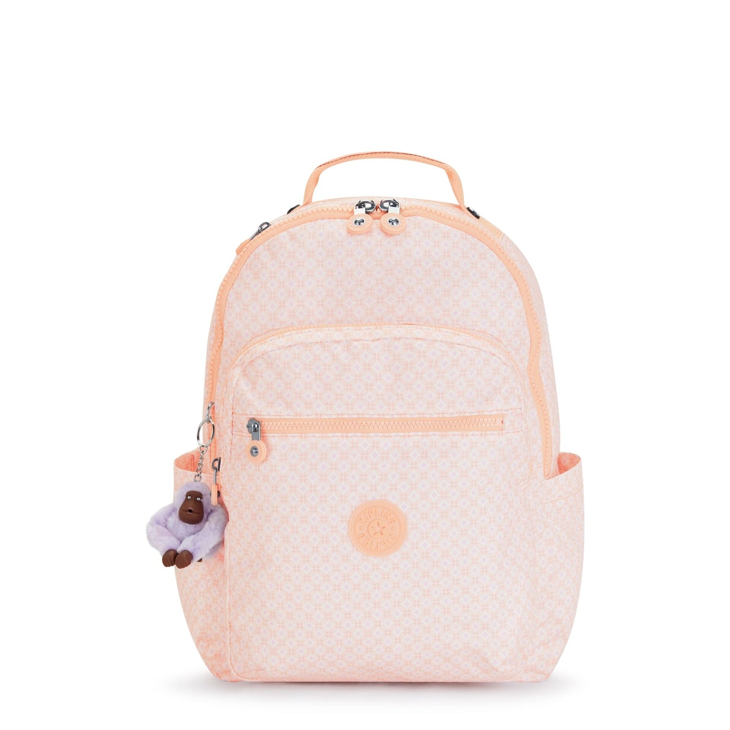 Kipling SEOUL Large Backpack Girly Tile Print - front view