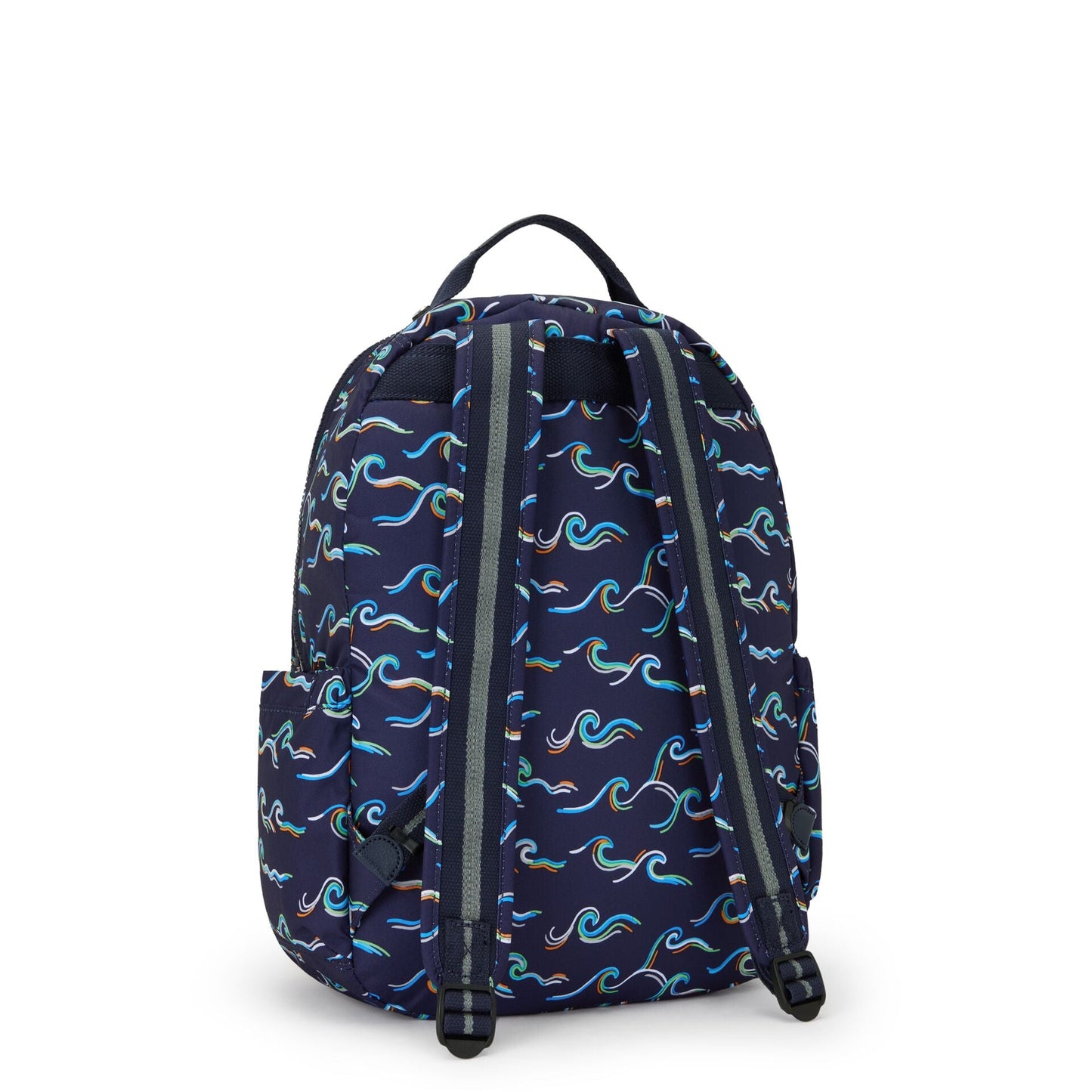 Kipling Seoul Large backpack Fun Ocean Print - side view