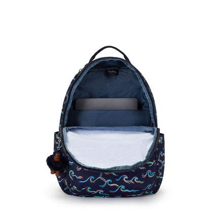 Kipling Seoul Large backpack Fun Ocean Print - detail view