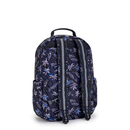 Kipling SEOUL Large Backpack Surf Sea Print - side view