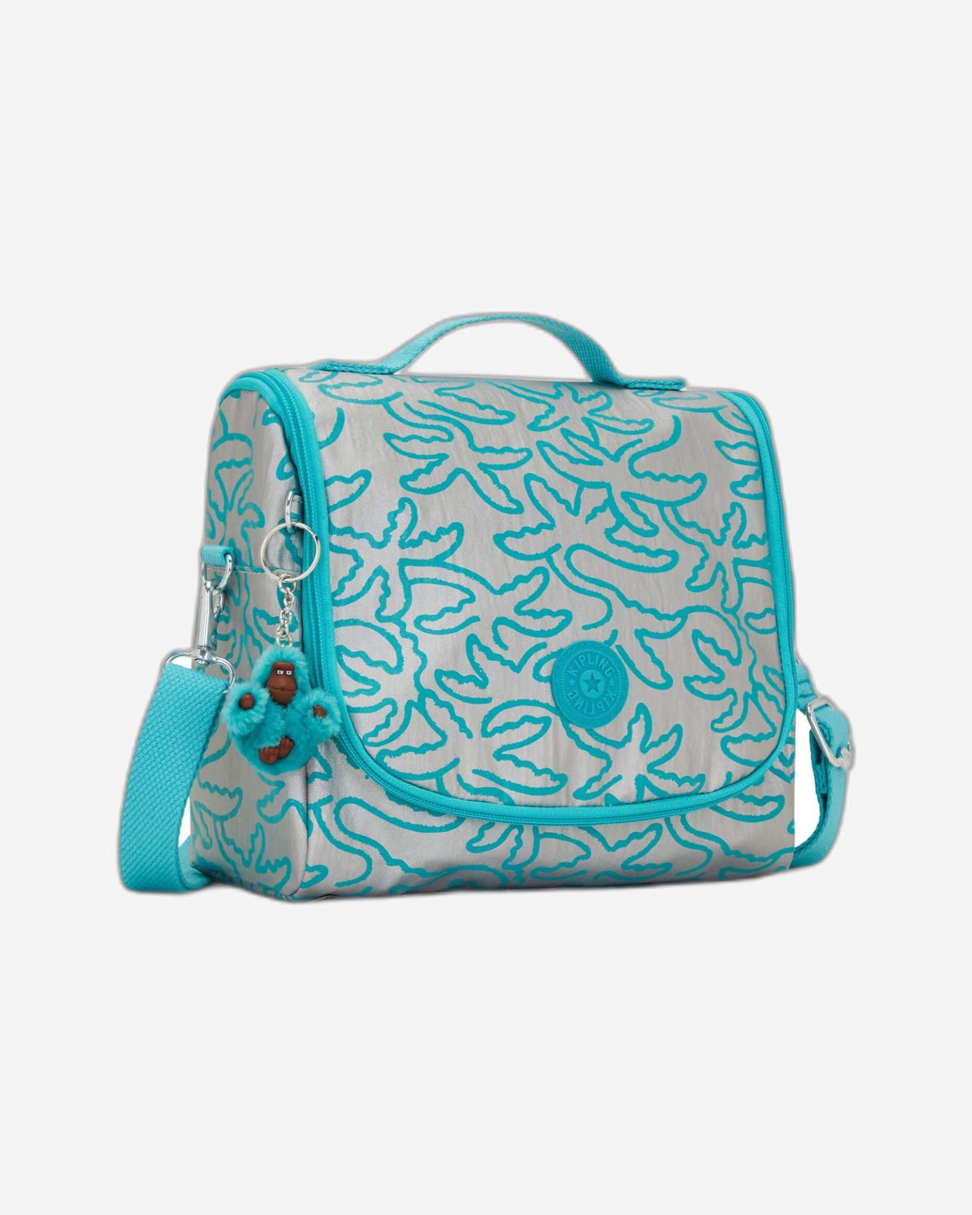 Kipling New Kichirou Insulated Lunch Bag, Metallic Palm, detail view