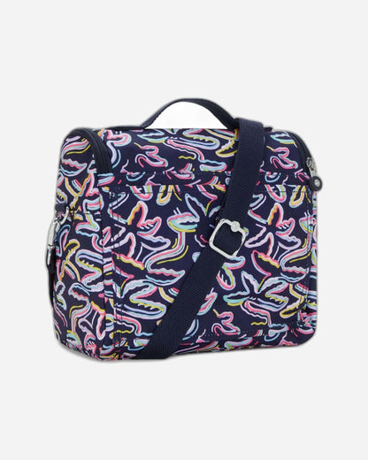 Kipling New Kichirou Insulated Lunch Bag Palm Fiesta Print Large - side view