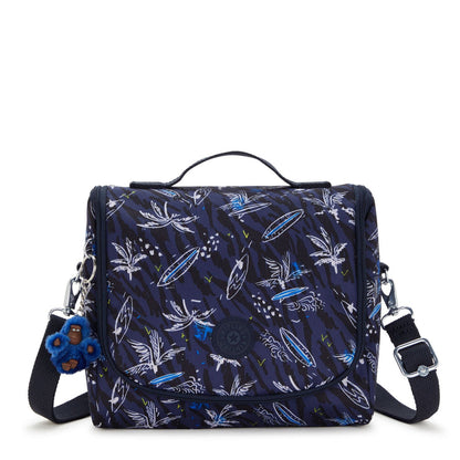 Kipling New Kichirou Insulated Lunch Bag Surf Sea Print Large - front view