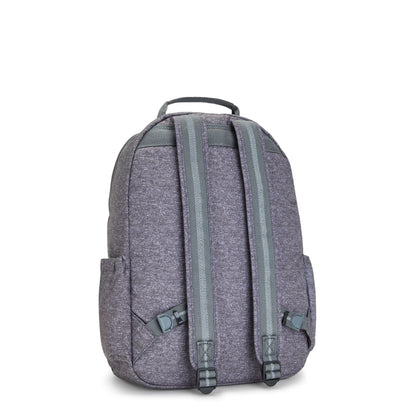Kipling SEOUL Large Backpack with Laptop Protection - Almost Jersey Combo, side view