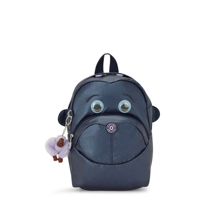 Kipling Faster Backpack Admiral Blue Metallic - front view