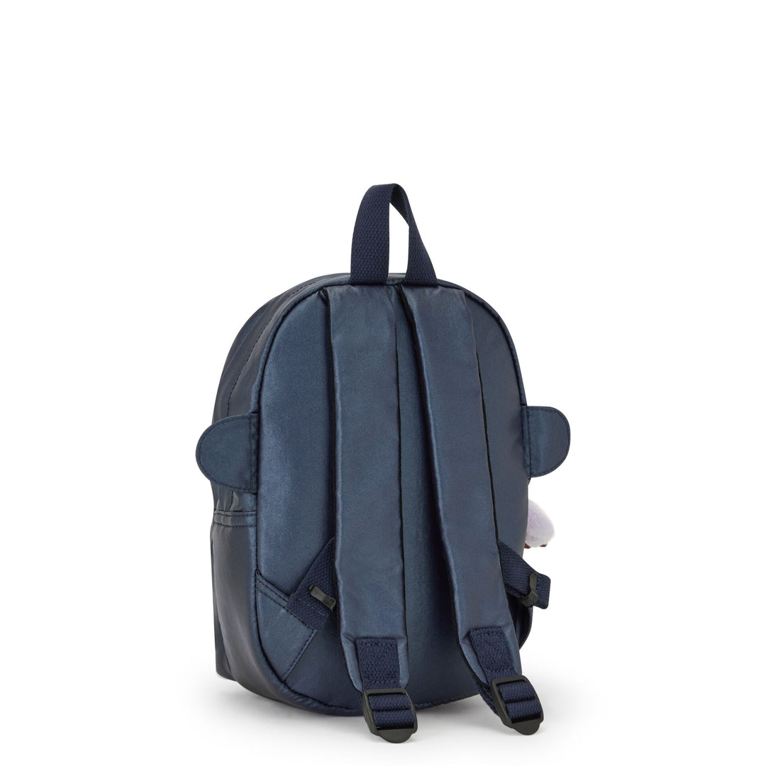 Kipling Faster Backpack Admiral Blue Metallic - side view