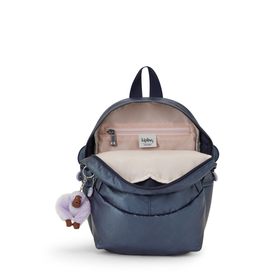 Kipling Faster Backpack Admiral Blue Metallic - detail view
