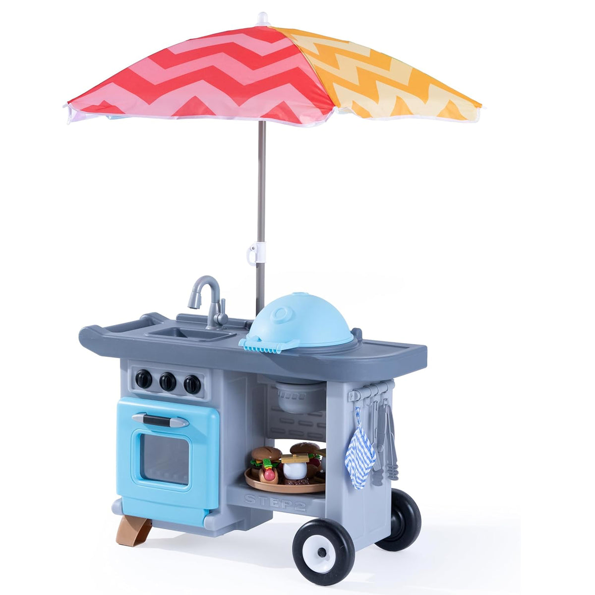Step2 - Grill & Go BBQ Cart with Lights and Sound | 3Y+ Step2 - Grill & Go BBQ Cart with Lights and Sound | 3Y+