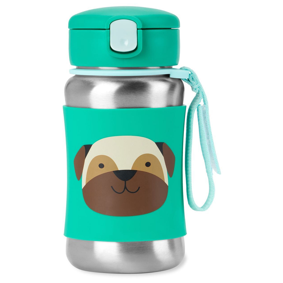 Skip Hop - Zoo Stainless Steel Bottle | Pug Skip Hop - Zoo Stainless Steel Bottle | Pug