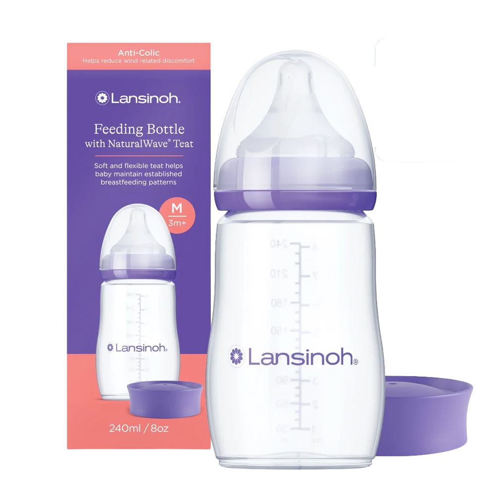 Lansinoh - Baby Feeding Bottle 240ml with NaturalWave® Teat | Pack of 1