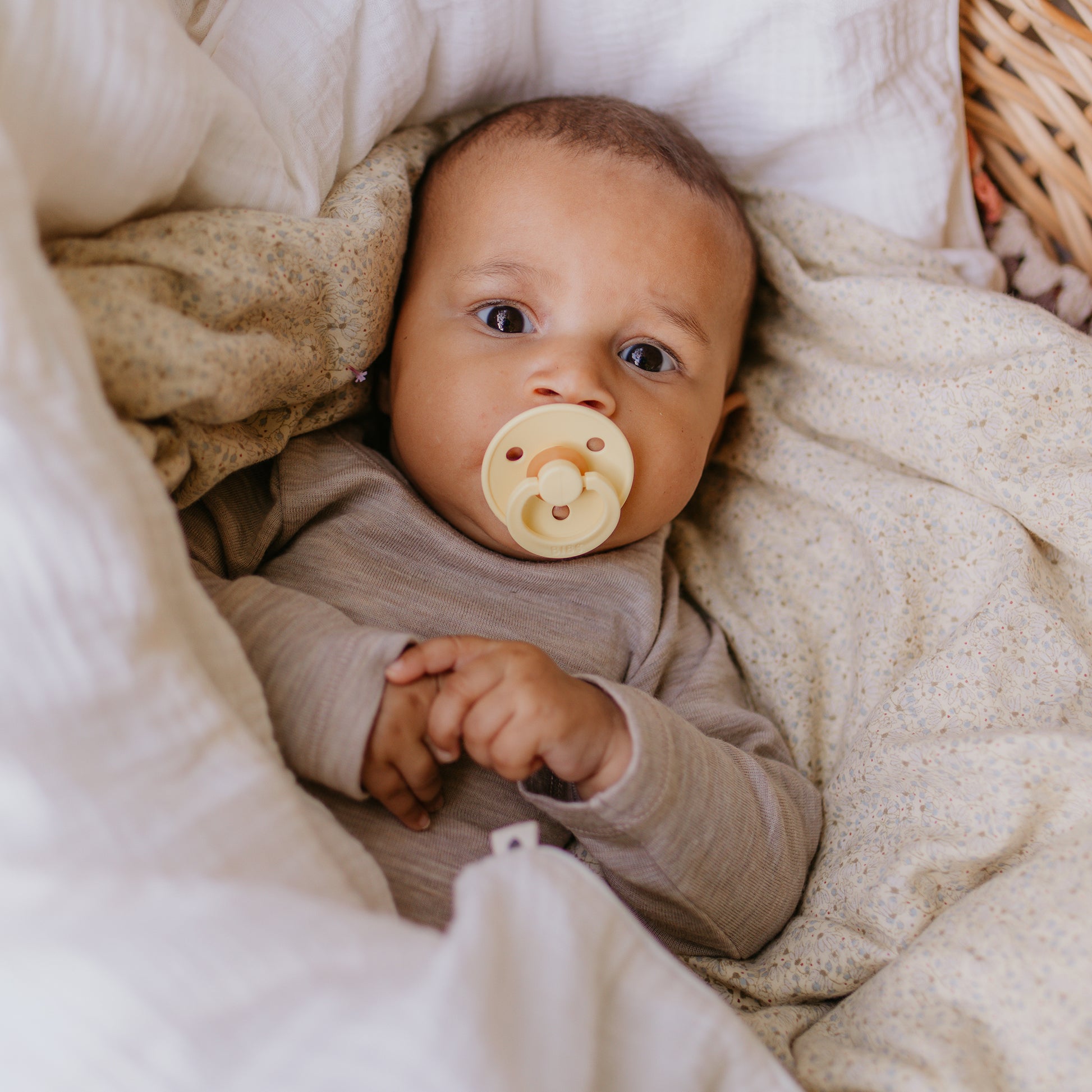 BIBS - Natural Latex Pacifier | Size 1 | 1 Pack | Iron BIBS - Natural Latex Pacifier | Size 1 | 1 Pack | Iron