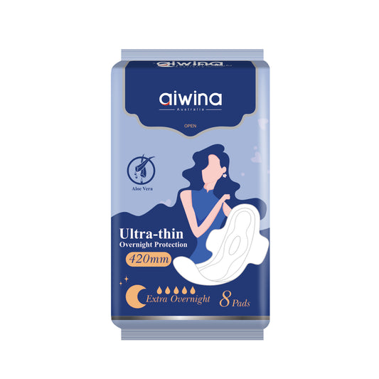 Aiwina Ultra Thin Overnight Pads L |8 Pads