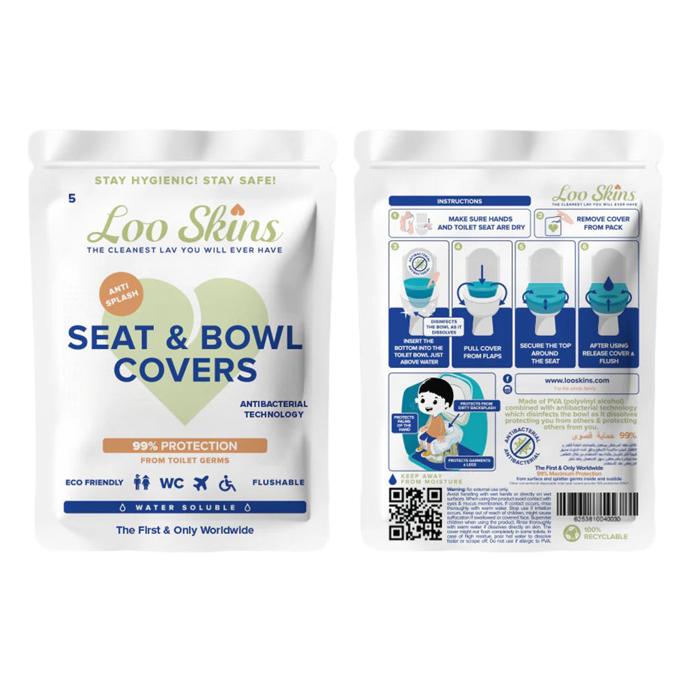 Loo Skins - Seat & Bowl Covers | 5 Pack Loo Skins - Seat & Bowl Covers | 5 Pack
