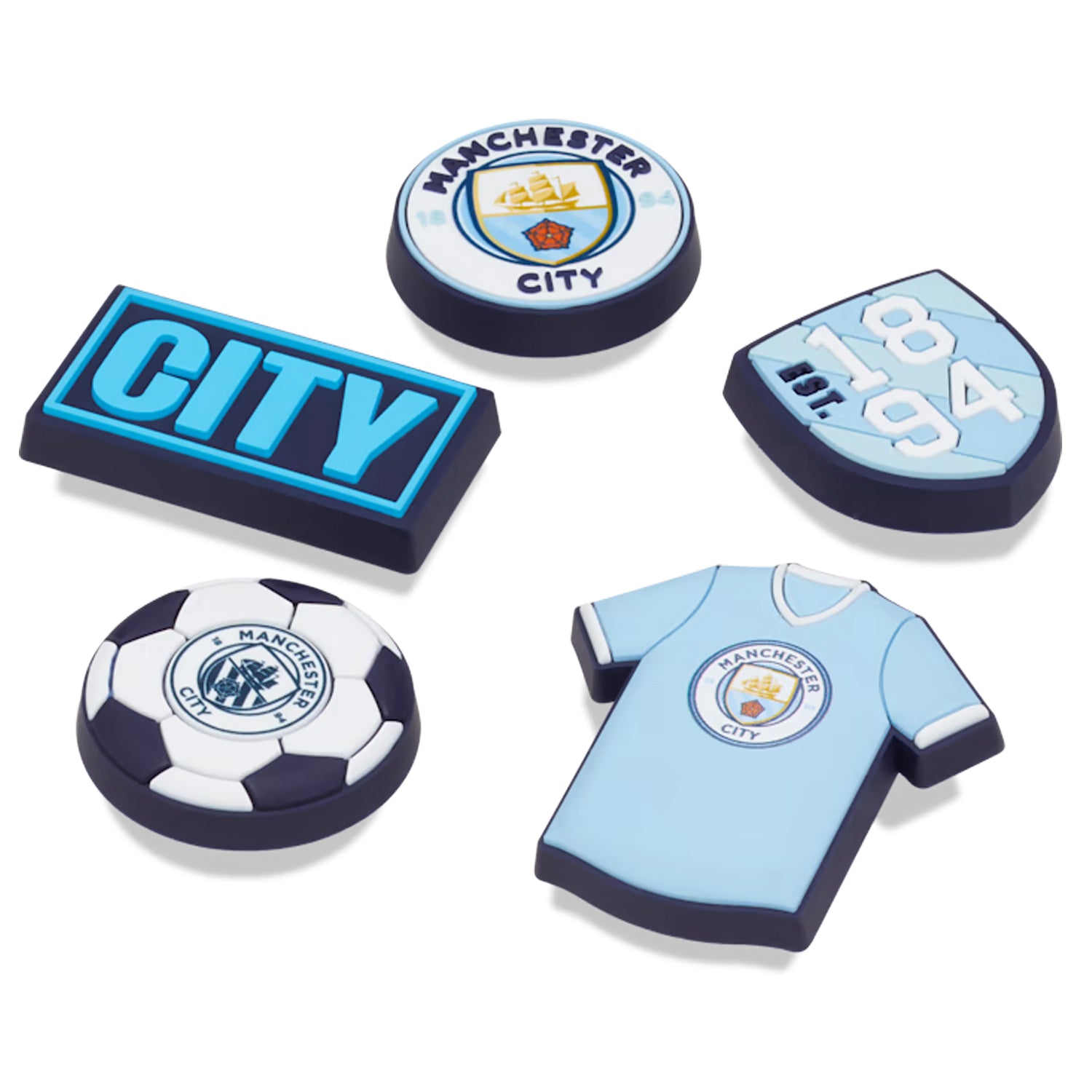 Crocs - Manchester City Charms | 5 Pack Crocs - Manchester City Charms | 5 Pack