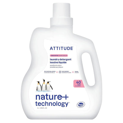 Attitude - Laundry Detergent Unscented Extra Gentle Refill | 80 loads | 2 Liters
