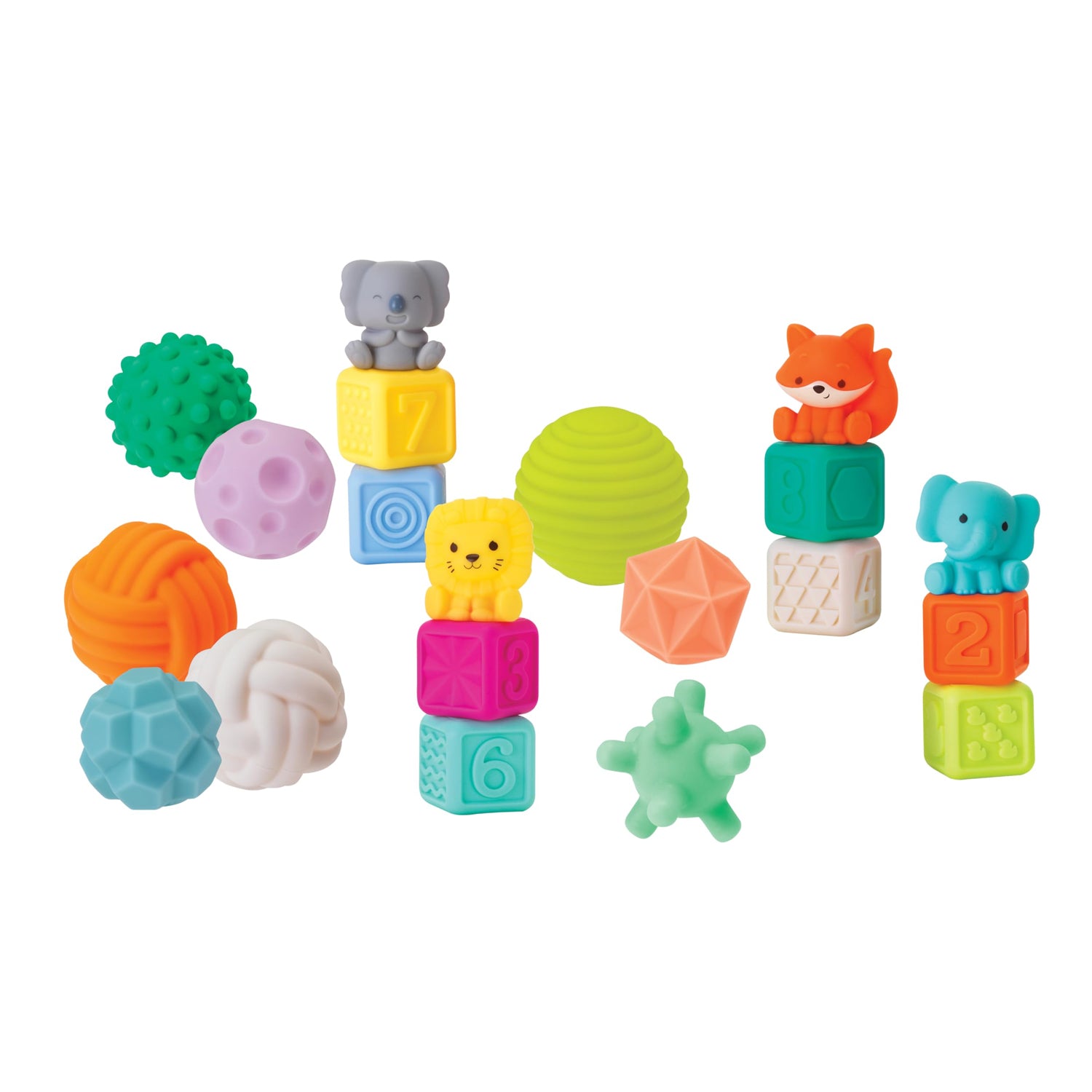 Infantino - Super Soft Stackables Activity Playset Gift Set Infantino - Super Soft Stackables Activity Playset Gift Set