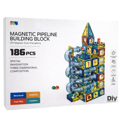 PLZ - Marble Run Magnetic Tiles | 186pcs