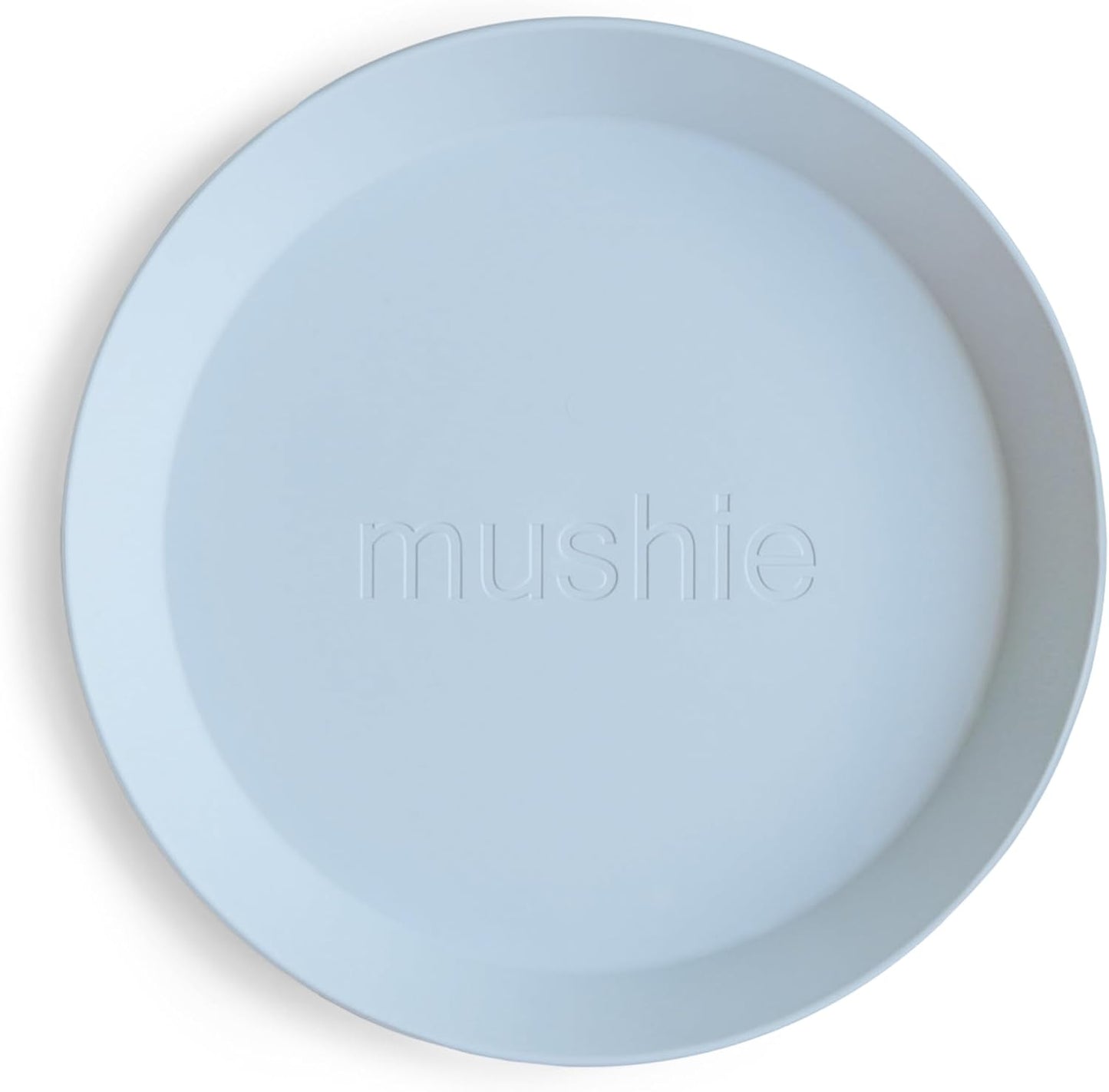 MUSHIE - Classic Round Silicone Suction Plate - Set of 2 | Powder Blue