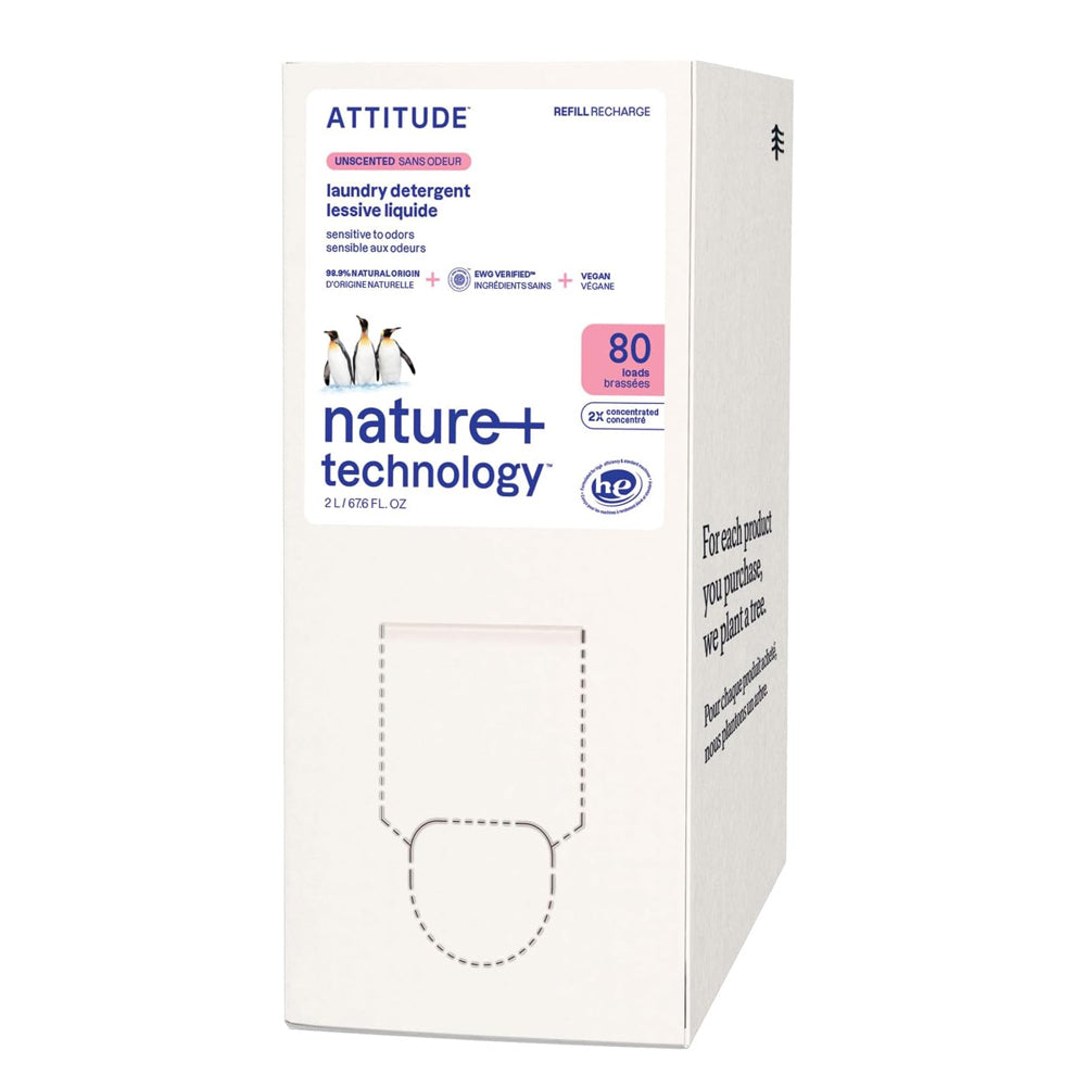Attitude - Laundry Detergent Unscented Extra Gentle Refill | 80 loads | 2 Liters