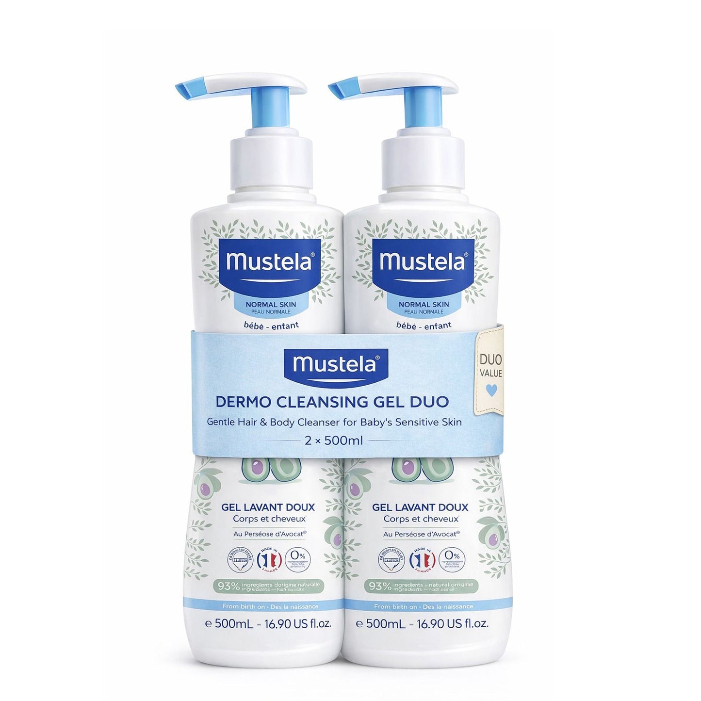 Mustela Gentle Cleansing Gel Duo | Hair & Body 2x500ml