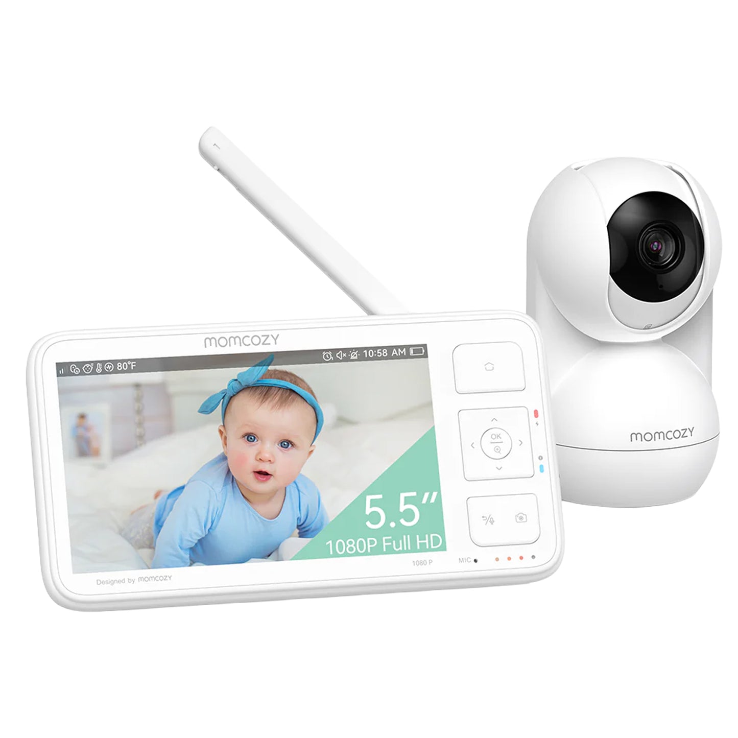 Momcozy - Video Baby Monitor, 5.5” 1080P Full HD Baby Monitor with Camera Success