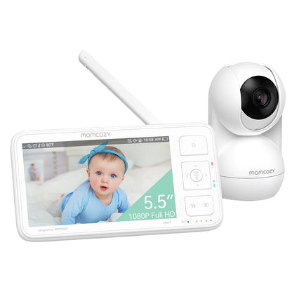 Momcozy - Video Baby Monitor, 5.5” 1080P Full HD Baby Monitor with Camera Success