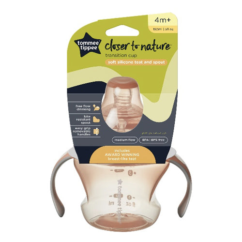 Tommee Tippee - Transition Soft Teat & Spout Cup | 150ml | 4m+ Tommee Tippee - Transition Soft Teat & Spout Cup | 150ml | 4m+