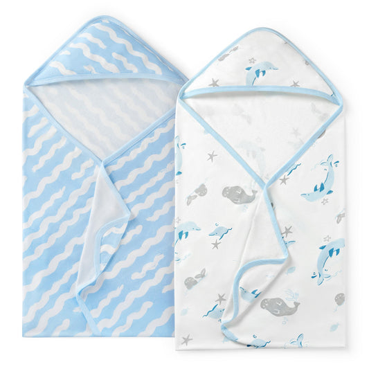 Momcozy Hooded Towel | 90x90 | Blue