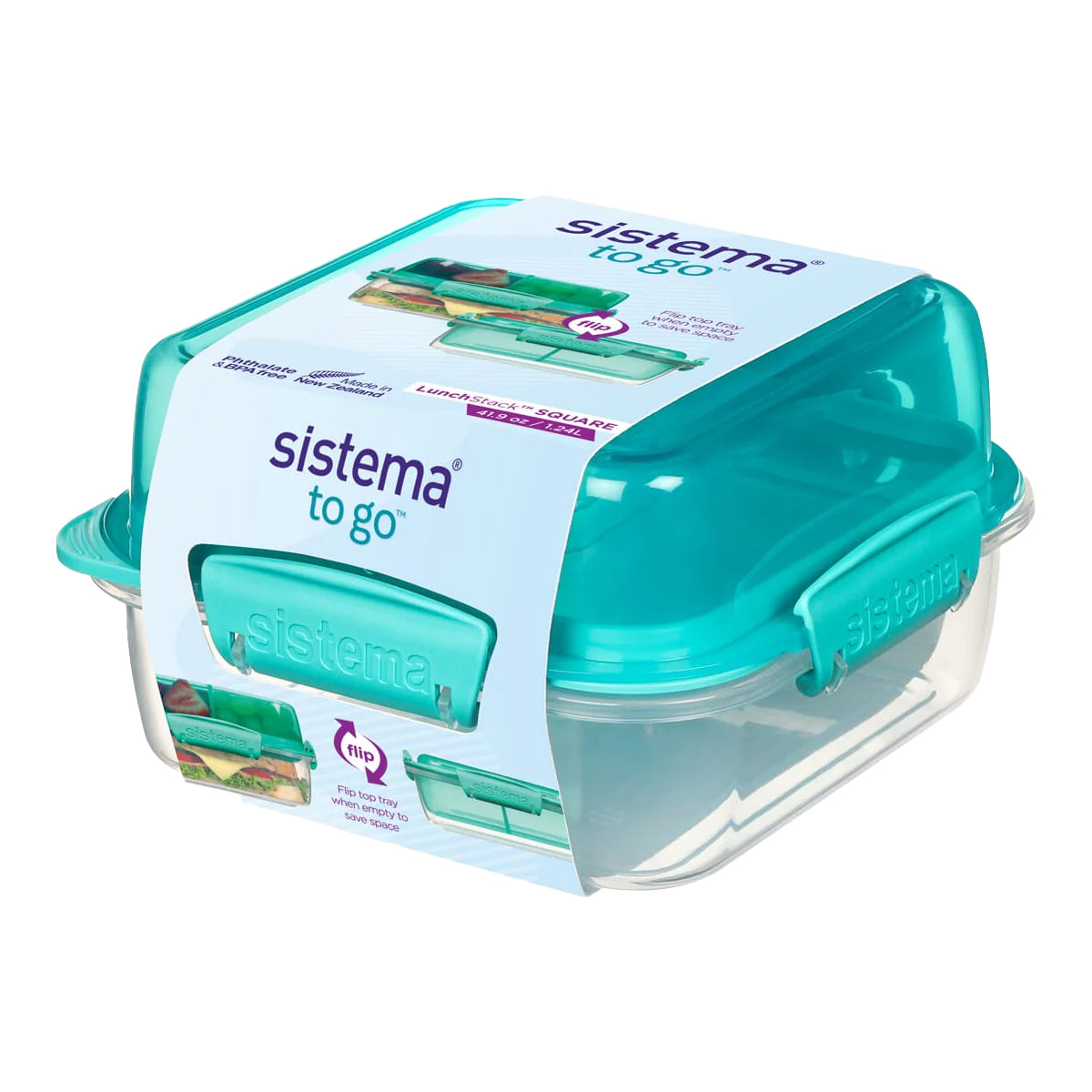 Sistema - 1.24L Lunchstack™ TO GO™ Square Sistema - 1.24L Lunchstack™ TO GO™ Square