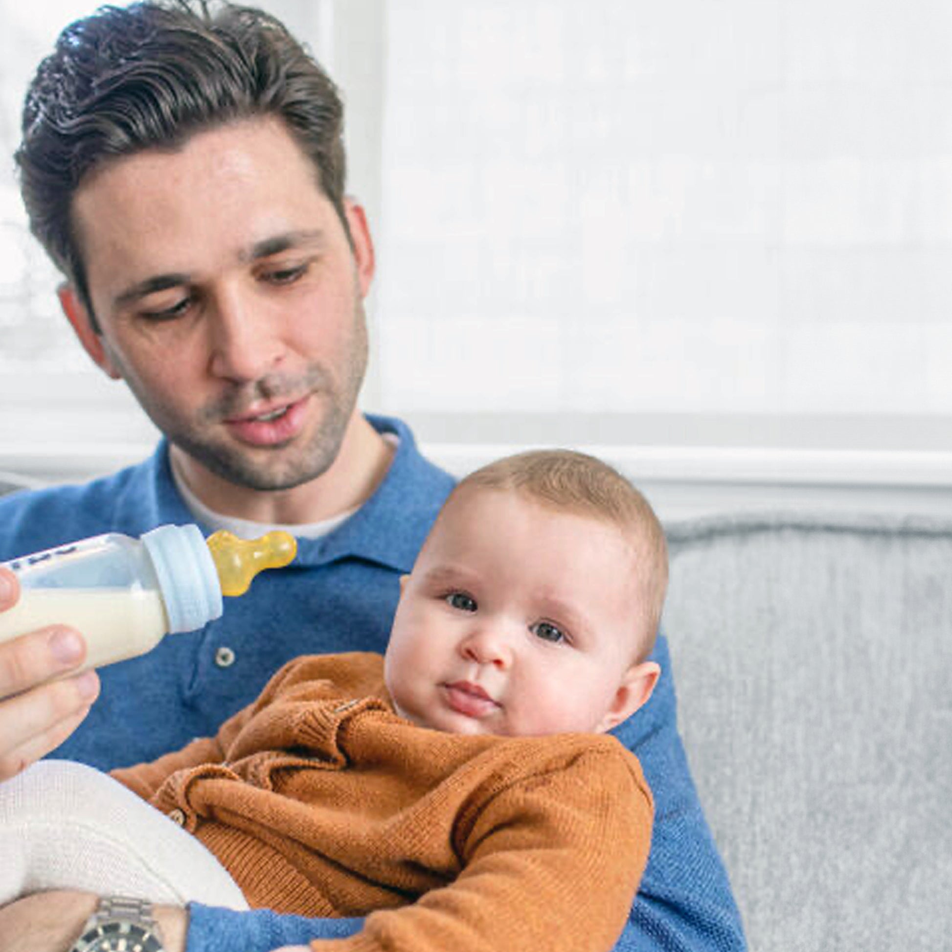 BIBS - Baby Glass Anti-Colic Bottle | 110ml | Ivory BIBS - Baby Glass Anti-Colic Bottle | 110ml | Ivory