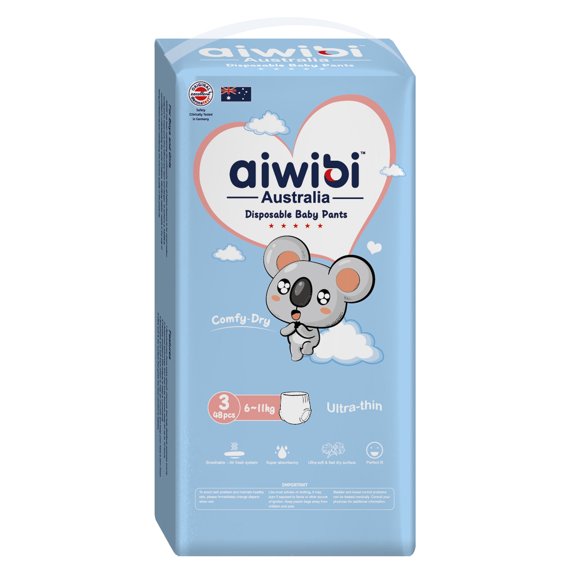 Aiwibi Pants Diapers Size 3 | M (6-11 kg) | 48 Count Aiwibi Pants Diapers Size 3 | M (6-11 kg) | 48 Count