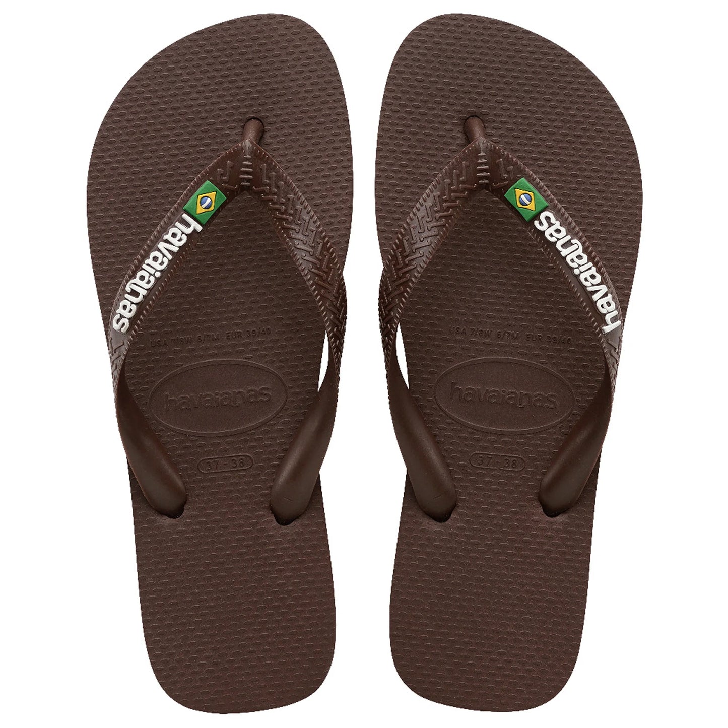 Havaianas - Brasil Logo Flip Flops | Dark Brown